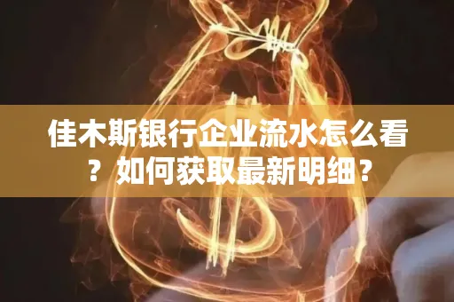 佳木斯银行企业流水怎么看?如何获取最新明细?